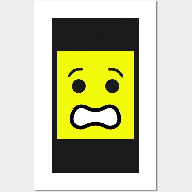 Scared Minifig Face Wall Art by ChilleeW